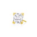 9ct-Gold-Square-Cubic-Zirconia-Single-Stud-Earring Sale