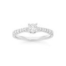 9ct-White-Gold-Diamond-Solitaire-Shoulder-Ring Sale