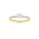 9ct-Gold-Diamond-Square-Shape-Shoulder-Set-Engagement-Ring Sale