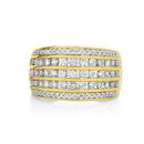 9ct-Gold-Diamond-5-Row-Band Sale