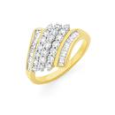 9ct-Gold-Diamond-Fancy-Cluster-Dress-Ring Sale