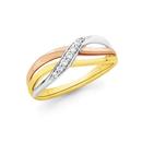 9ct-Gold-Tri-Tone-Diamond-Crossover-Ring Sale