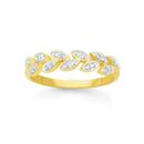 9ct-Gold-Diamond-Multiple-Leaves-Dress-Ring Sale