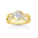 9ct-Gold-Diamond-Cluster-Swirl-Dress-Ring Sale
