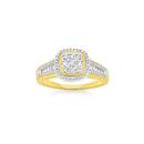 9ct-Gold-Diamond-Cushion-Shape-Dress-Ring Sale