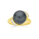 9ct-Gold-Cultured-Tahitian-Pearl-and-Diamond-Swirl-Ring Sale