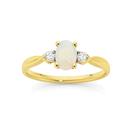 9ct-Gold-Opal-Diamond-Ring Sale