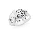 Silver-Engraved-Scroll-Elephant-Ring Sale