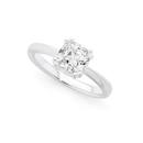 Silver-7mm-Cushion-CZ-Solitiaire-Ring-Size-O Sale