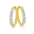 9ct-Gold-Diamond-Miracle-Set-Twist-Huggie-Earrings Sale