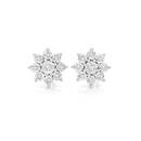 9ct-Yellow-Gold-Diamond-Starburst-Stud-Earrings Sale