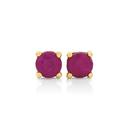 9ct-Gold-Natural-Ruby-Stud-Earrings Sale