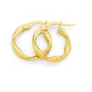 9ct-Gold-3x10mm-Twist-Hoop-Earrings Sale