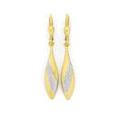 9ct-Gold-Two-Tone-Pointed-Drop-Earrings Sale
