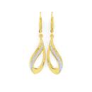9ct-Gold-Two-Tone-Offset-Pear-Drop-Earrings Sale