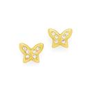 9ct-Gold-CZ-Butterfly-Stud-Earrings Sale