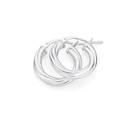 Silver-3X10mm-Twist-Tube-Hoop-Earrings Sale