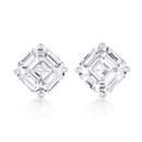 Silver-8mm-Cushion-CZ-Stud-Earrings Sale