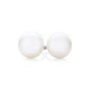 Silver-10X105mm-Button-Cultured-Freshwater-Pearl-Stud-Earrings Sale