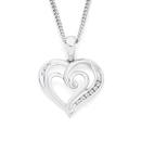 9ct-White-Gold-Diamond-Heart-to-Heart-Swirl-Pendant Sale