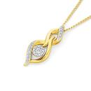 9ct-Gold-Diamond-Double-Twist-Pendant Sale