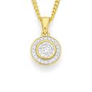 9ct-Gold-Diamond-Round-Framed-Pendant Sale