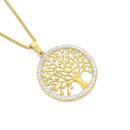 9ct-Gold-Diamond-Tree-of-Life-in-Circle-Pendant Sale