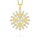 9ct-Gold-Diamond-Starburst-Pendant Sale