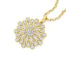 9ct-Gold-Diamond-Starburst-Pendant Sale