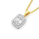 Limited-Edition-18ct-Gold-Diamond-Emerald-Shape-Pendant Sale