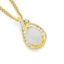 9ct-Gold-Opal-Diamond-Teardrop-Swirl-Pendant Sale