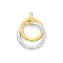 9ct-Gold-Two-Tone-Double-Ring-Pendant Sale