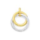 9ct-Gold-Two-Tone-Double-Ring-Pendant Sale