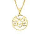 9ct-Gold-Lotus-Flower-Pendant Sale