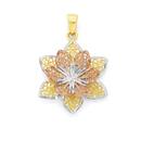 9ct-Gold-Tri-Tone-Flower-Pendant Sale