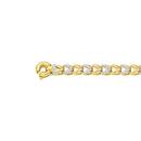 9ct-Gold-19cm-Solid-CZ-Interlock-Bolt-Ring-Bracelet Sale