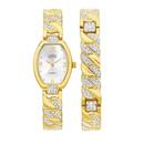 Elite-Ladies-Gold-Tone-Watch-and-Bracelet-Set Sale
