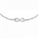 Sterling-Silver-18cm-Oval-Twist-Infinity-Bracelet Sale