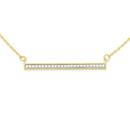 9ct-Gold-45cm-Stardust-Glitter-Pave-Bar-Trace-Necklace Sale