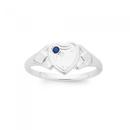 Silver-Single-Blue-Signet-Ring-Size-I Sale