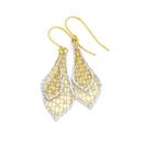 9ct-Gold-Two-Tone-Pointed-Drop-Earrings Sale