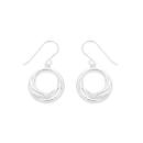 Silver-CZ-Waves-Open-Circle-Drop-Earrings Sale