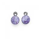 Silver-Lavender-Crystal-Stud-Earrings Sale