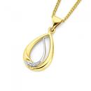 9ct-Gold-Diamond-Swirl-Teardrop-Pendant Sale