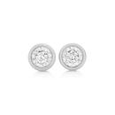9ct-White-Gold-Diamond-Bezel-Set-Stud-Earrings Sale