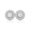 9ct-White-Gold-Diamond-Halo-Stud-Earrings Sale