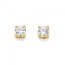 9ct-Round-Cubic-Zirconia-Stud-Earrings Sale