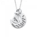 Silver-Mom-Love-You-To-The-Moon-Pendant Sale