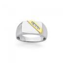 Silver-9ct-Cubic-Zirconia-Diagonal-Stripe-Ring-Size-U Sale