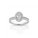 9ct-White-Gold-Diamond-Oval-Cluster-Ring Sale